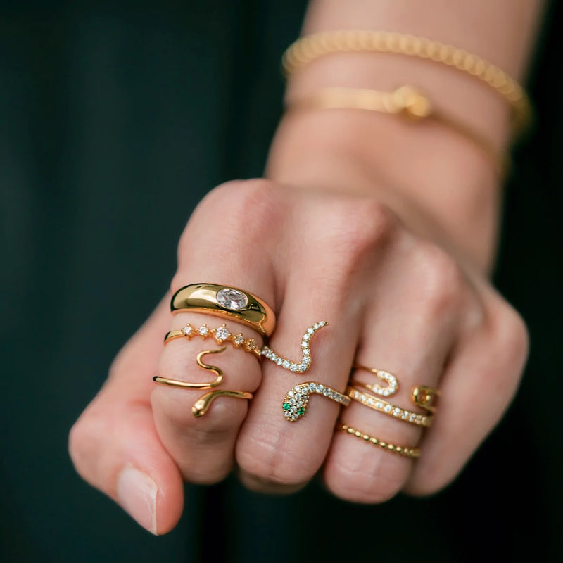 PAVE SERPENT SLITHER RING