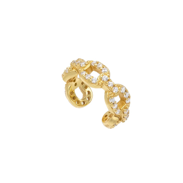LUXE PAVE CHAIN EAR CUFF