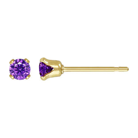 SPARKLY SMALL BIRTHSTONE STUD EARRINGS