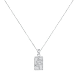 SQUARE SNAKE CHARM NECKLACE